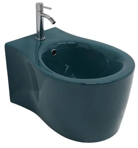 Bidet sospeso verde lucido soft OLYMPIA CERAMICA L 36 x H 42 x P 55 cm