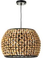 Lampadario Sospensione Design Moderno Lampada Paralume Fibra Naturale 35 cm