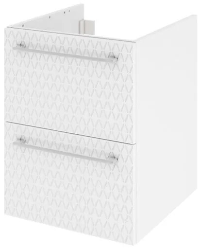 Mobile da bagno sotto lavabo Remix  lucido L 45 x H 58 x P 46 cm 2 cassetti, lavabo non incluso