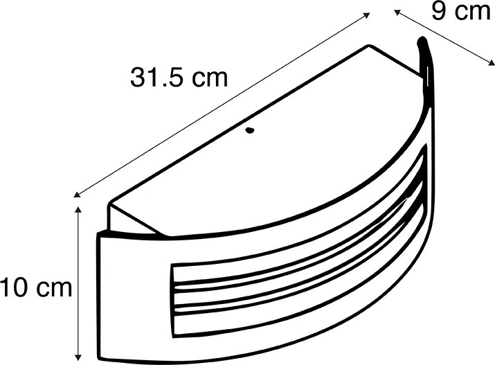 Lampada da parete moderna acciaio inox IP44 - Sapphire Deluxe