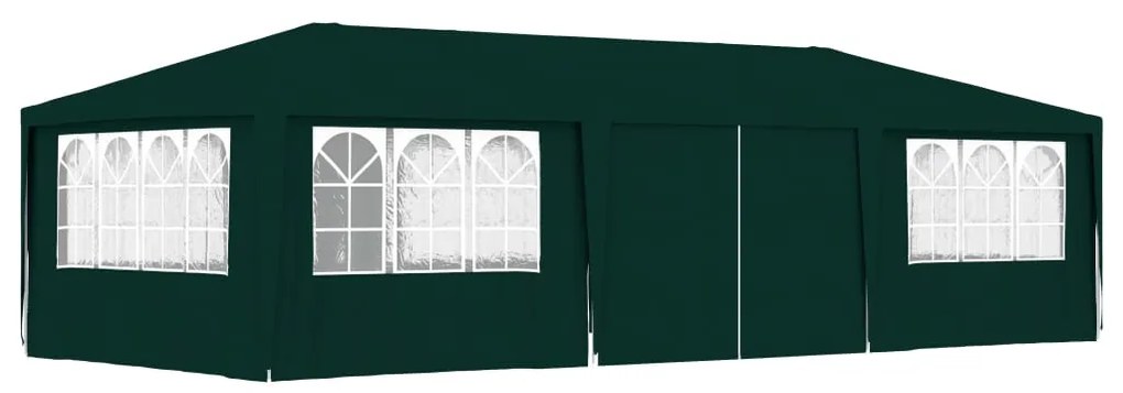 Gazebo Professionale Con Pareti 4x9 M Verde 90 G/m² /