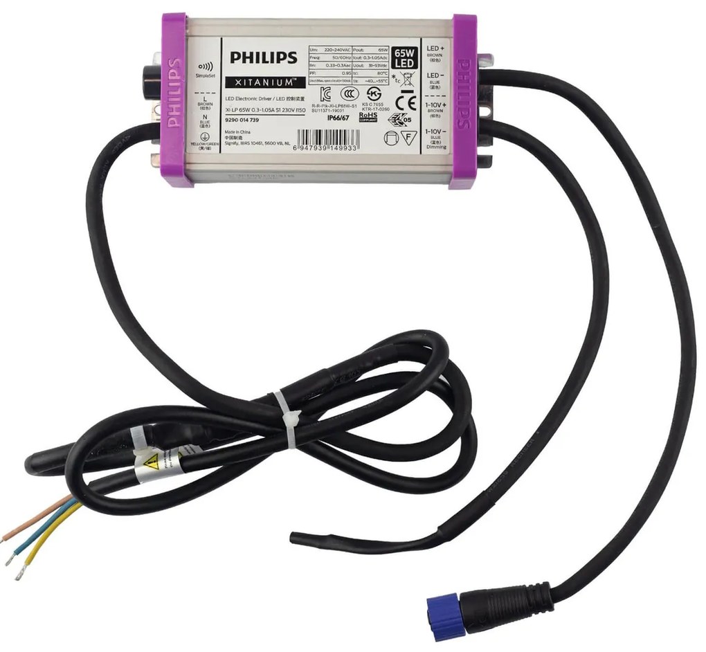 Modulo LED 65W IP66 150lm/W Dimmerabile 1-10V Programmabile driver Philips Colore Bianco Naturale 4.000K