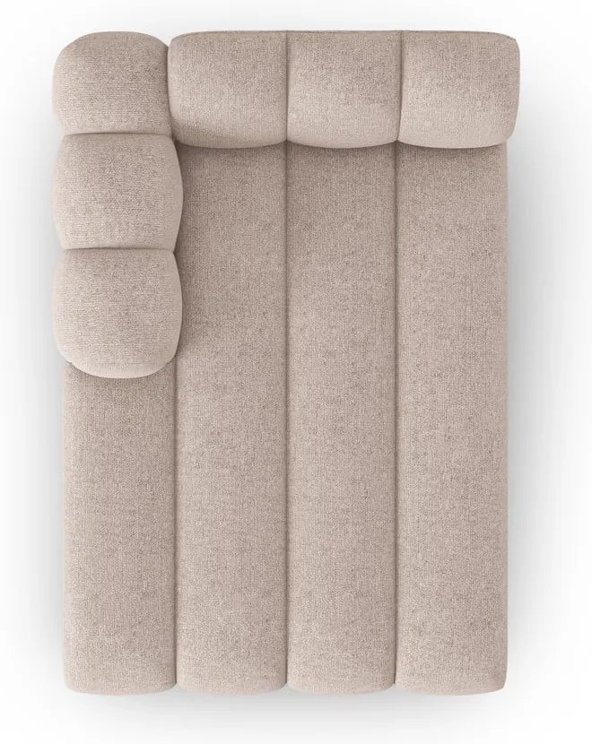 Chaise longue componibile beige (con penisola a sinistra) Lupine – Micadoni Home