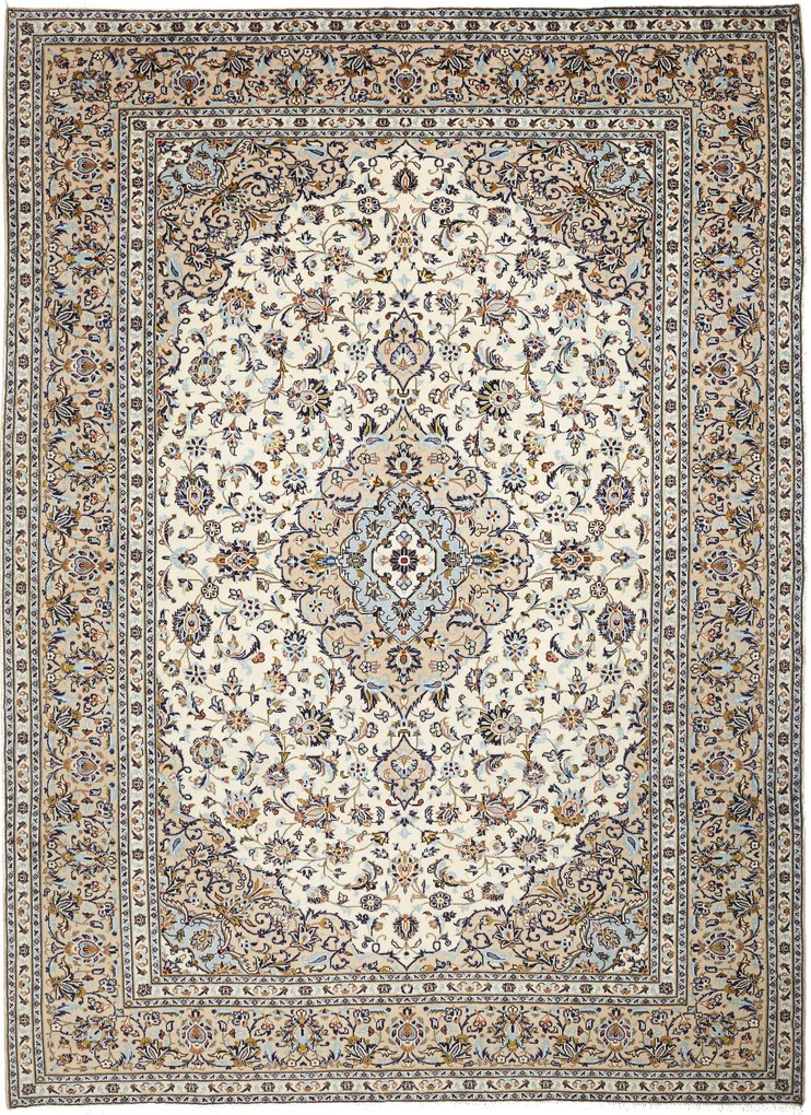 Kashan Tappeto persiano 340x250 Beige (Iran) Annodato A Mano