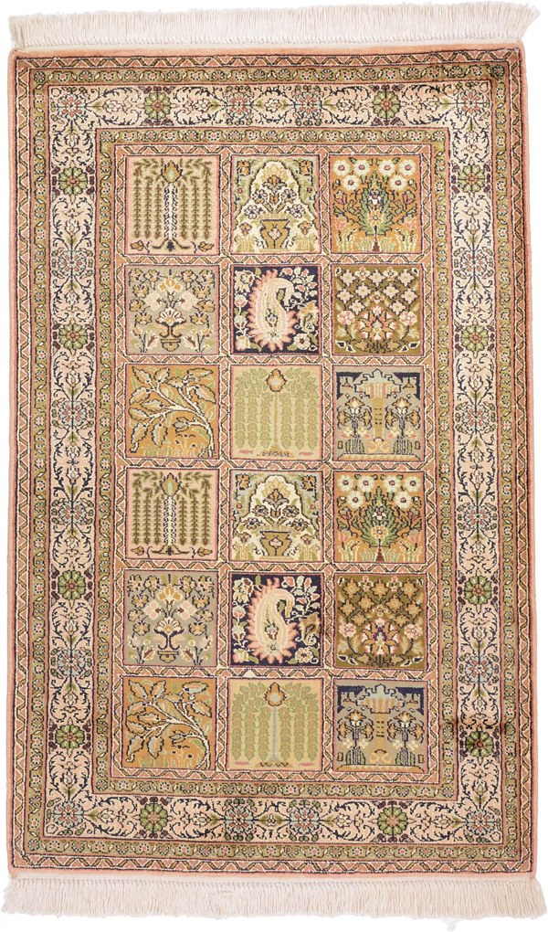 Cashmere Silk Tappeto orientale 80x130 (Indian) Annodato A Mano