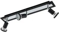 Spot Moderno Sarria In Acciaio Nero 3 Luci Gu10 4,5W Ip20