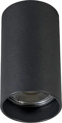 Set di 4 faretti moderni da superficie neri 5,5 cm GU10 50 mm - Tuba