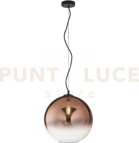 Lampadario a sospensione marte rame 1 luce attacco e27 35x35x156,7c...