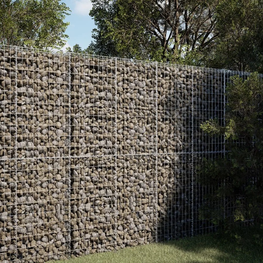 Cesto Gabbione Con Copertura 100x100x200 Cm İn Ferro Zincato /
