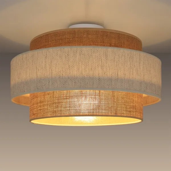 Plafoniera BOHO 1xE27/60W/230V Ø 40 cm crema/iuta