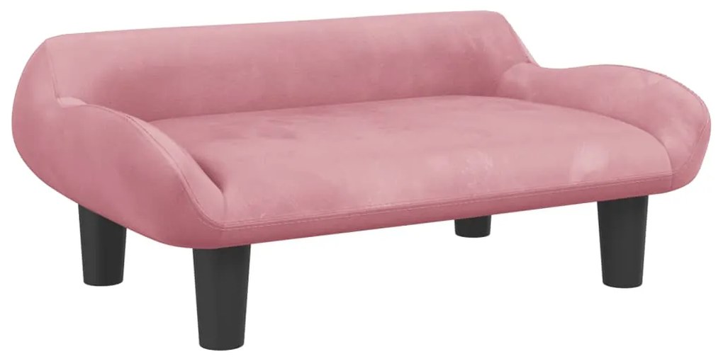 Divano per bambini rosa 70x40x24 cm in velluto