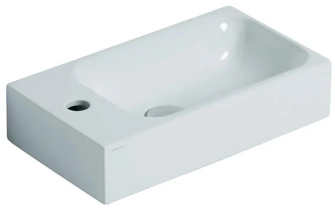 Lavabo sospeso rettangolare Cento H 10 x P 25 cm in ceramica bianco