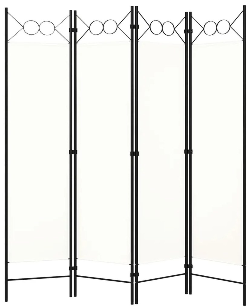 Paravento A 4 Pannelli Bianco 160x180 Cm /