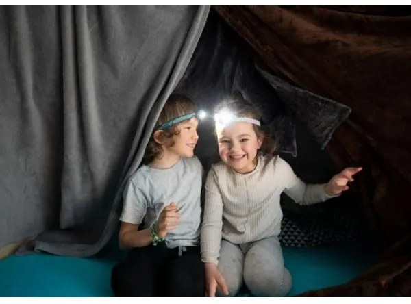 Ledlenser KIDLED4R DINO - Lampada frontale LED ricaricabile a intensità regolabile per bambini, IPX4, 40 lm, 18 h, verde