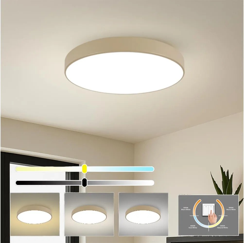 Brilagi-LED Plafoniera da soffitto POOL LED/100W/230V 3000/4500/6000K Ø 80 cm beige