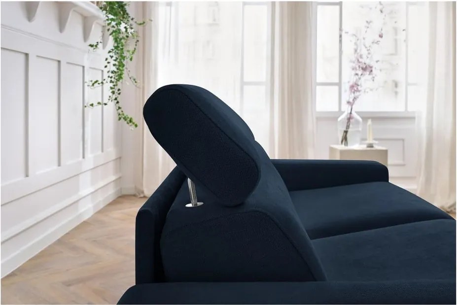 Divano in blu scuro allungabile 195 cm Monaco – Bobochic Paris