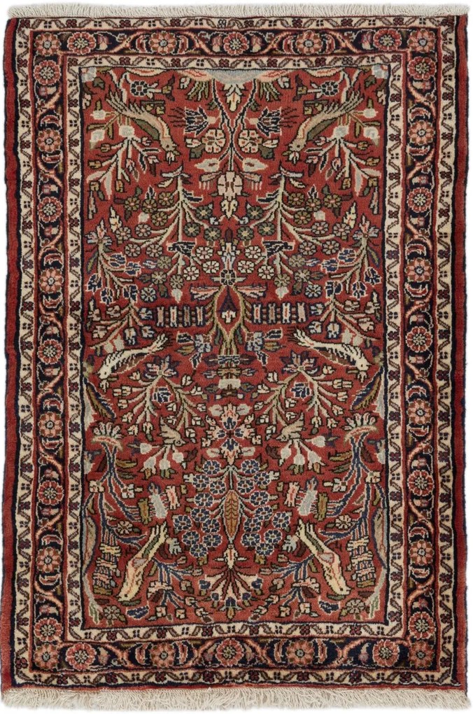 Hamedan Tappeto 90 x 120 (Iran) Annodato A Mano