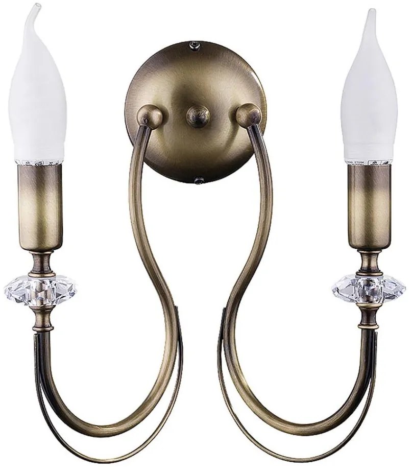 Jupiter 1614 - Applique MELODY 2xE14/40W/230V ottone patina