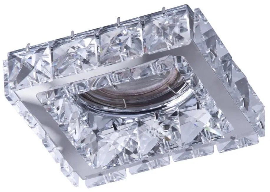 Azzardo AZ4410 - Faretto da incasso ESTER 1xGU10/50W/230V quadrato cromo opaco