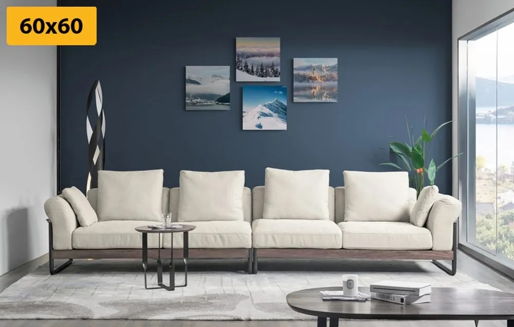 Set di quadri – Montagne innevate