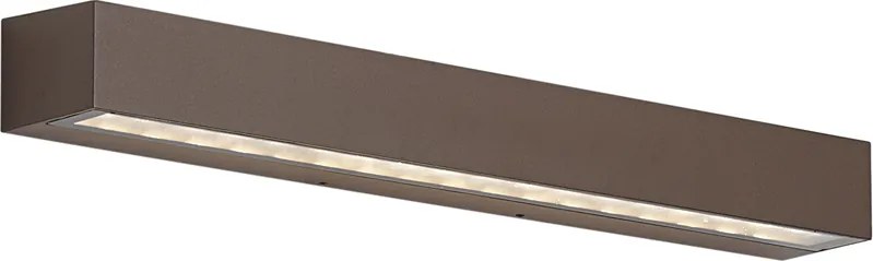 Lampada da parete industriale da esterno marrone ruggine 55 cm con LED IP65 - Hannah
