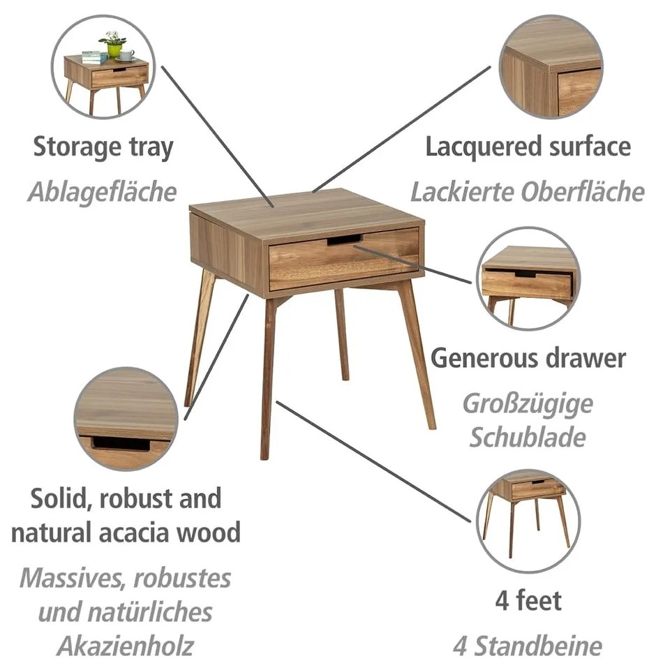 Tavolo portaoggetti Acacia - Wenko