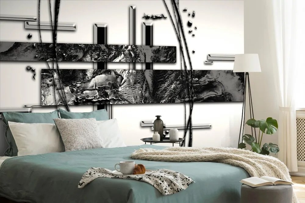 Carta da parati – Astratto di lusso in bianco e nero