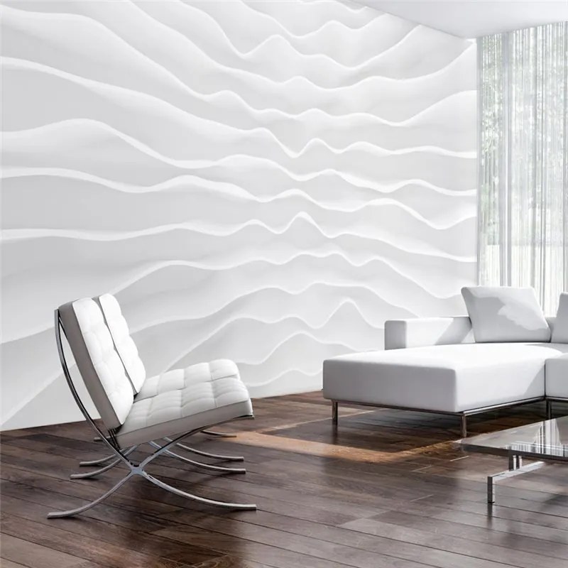 Fotomurale  Origami wall  Colore Bianco, Dimensioni e Misure 300x210