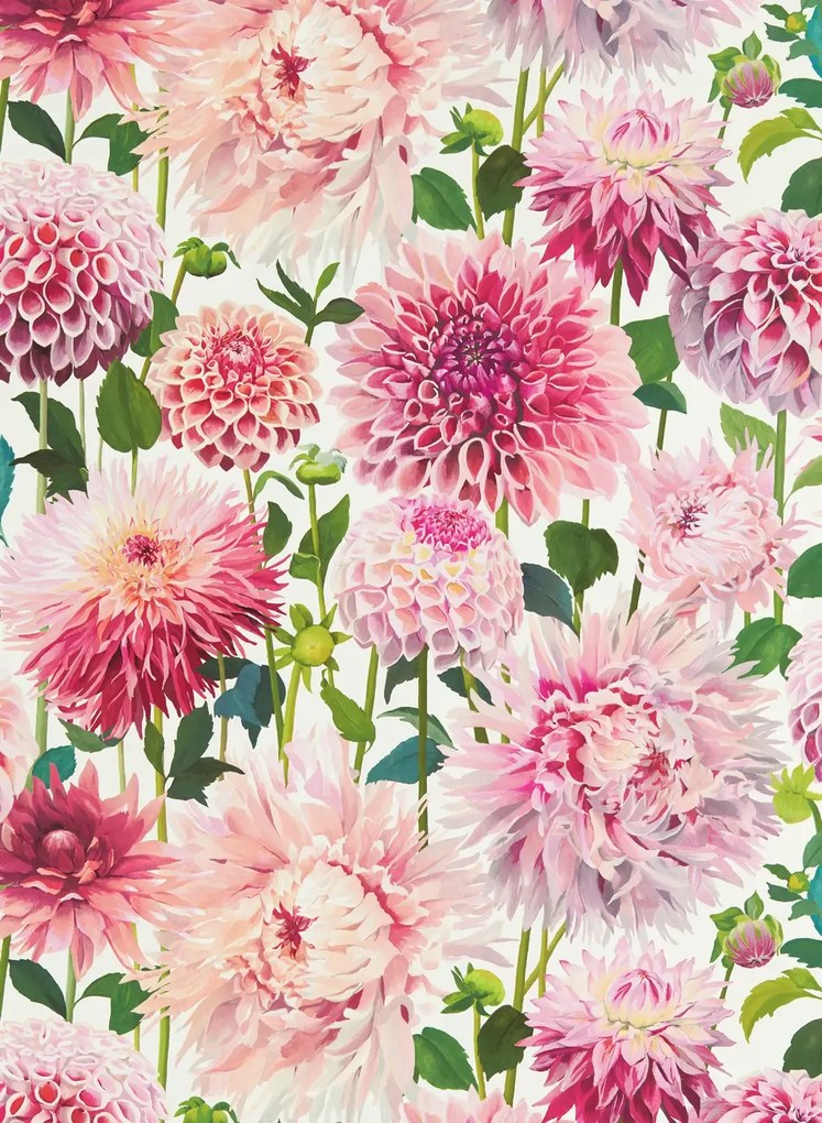 Harlequin Carta da parati Dahlia - Blossom/ Emerald/ New Beginnings