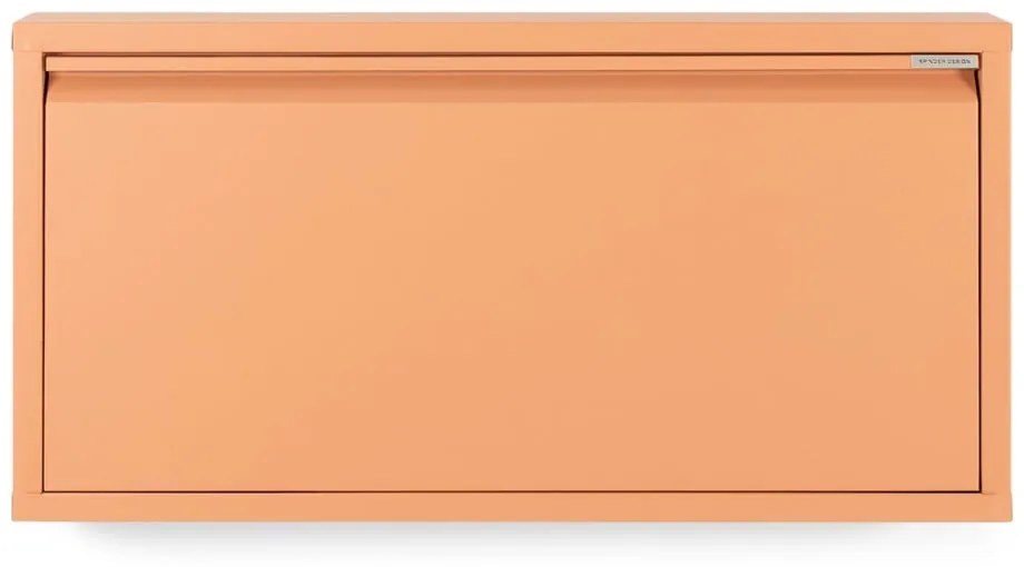 Scarpiera color salmone in metallo con ante ribaltabili 75x37,5x12,5 cm Billy – Spinder Design