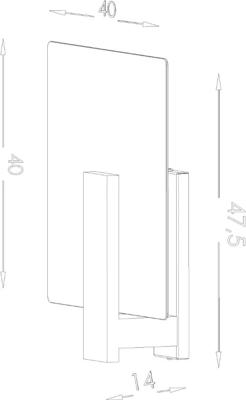 Lampada da soffitto bianca con paralume in vetro 40x47,5 cm Parola - Sollux