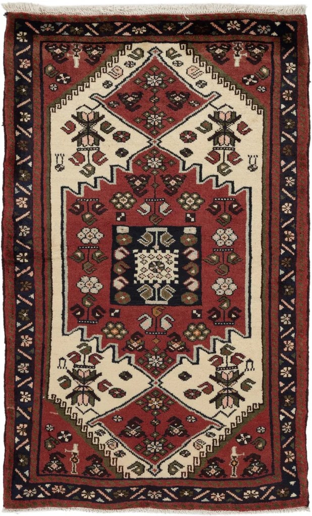 Persian Tappeto 80x130 (Iran) Annodato A Mano