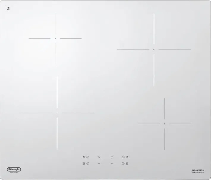 Piano cottura induzione 4 zone L 60 cm PIB 62 DE'LONGHI bianco