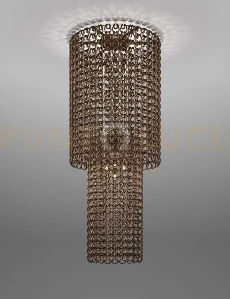 Giogali lampadadario a soffitto ca2 cristallo bronzo e bronzo opaco...