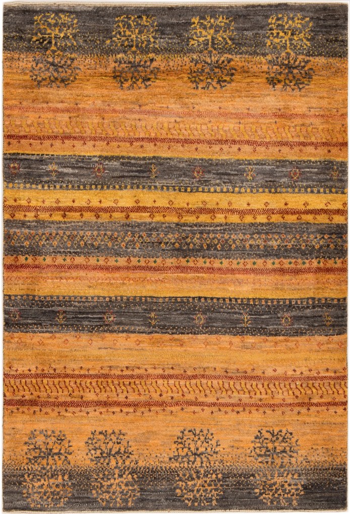 Loribaft Tappeto 150x100 Giallo (Iran) Annodato A Mano