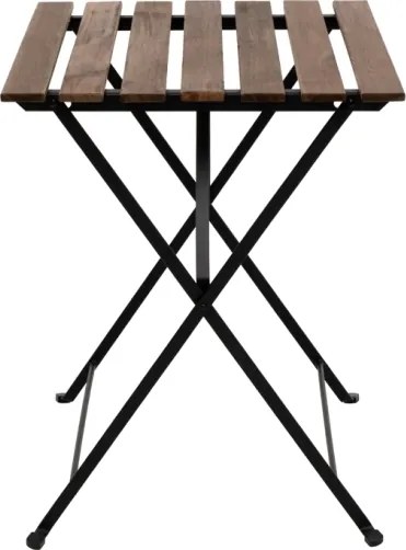 Set Bistrot Pieghevole In Legno Tavolo 54x55 Con 2 Sedie Donald Acacia