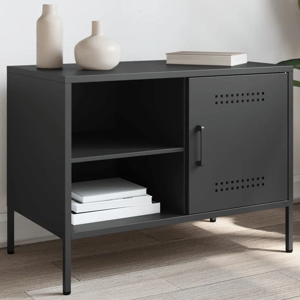 Mobile Tv Nero 68x39x50,5 Cm İn Acciaio /
