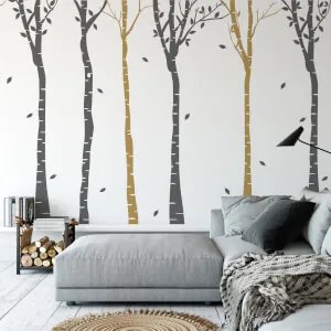 Adesivo murale - Alberi alti nel corridoio | Inspio