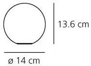 Artemide dioscuri tavolo diametro 14 cm