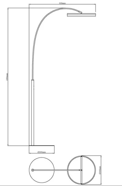 Globo 67179S - Lampada da terra LED dimmerabile touch DELLA 24W/230V 3000-6000K
