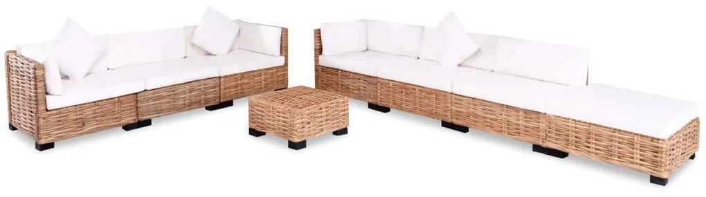 Set Divano 27 pz in Rattan Naturale