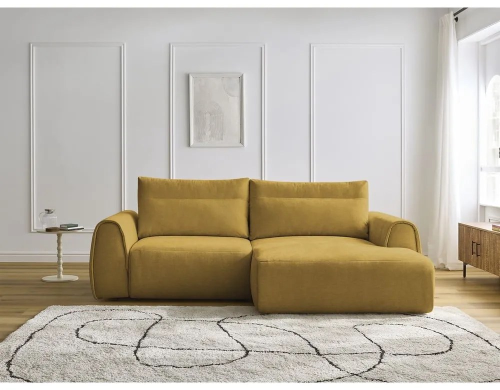 Divano angolare in giallo ocra Aden – Bobochic Paris