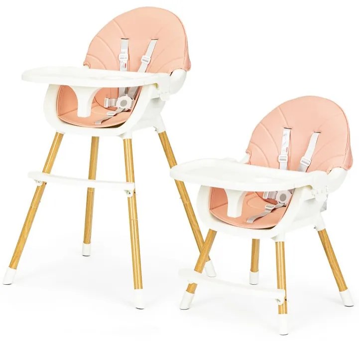 Seggiolino per bambini rosa 2in1