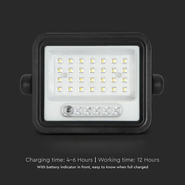 Proiettore solare LED dimmerabile 50W/3,2V IP65 3800 mAh nero + telecomando