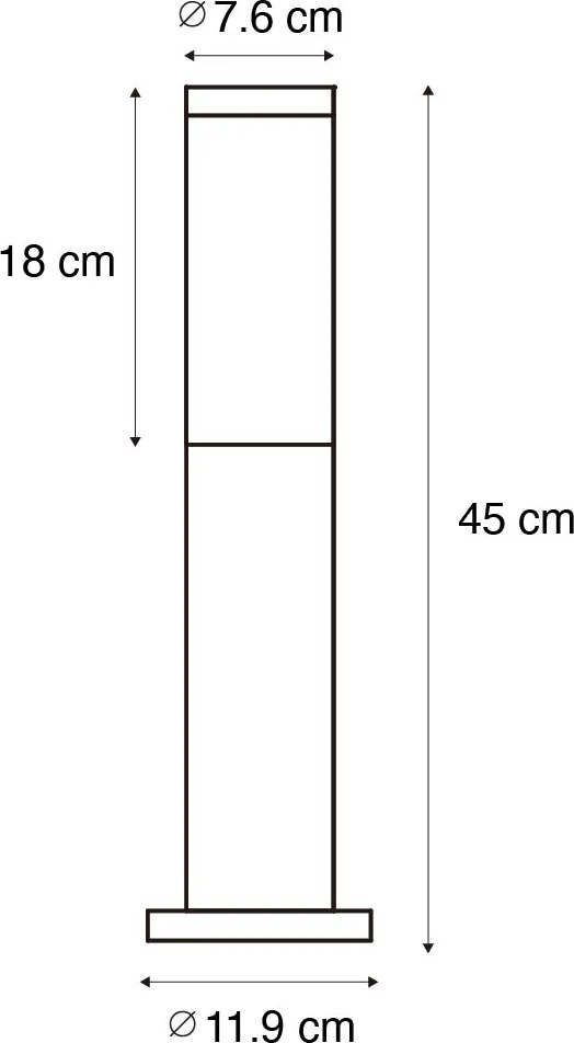 Lampione da esterno marrone ruggine con opalino 45 cm IP44 - Rox