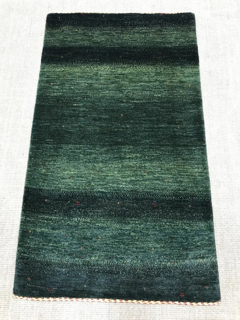 Loribaft Tappeto 80x150 Verde (Iran) Annodato A Mano