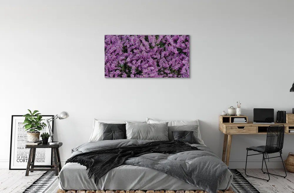 Quadro su tela Fiori viola 100x50 cm