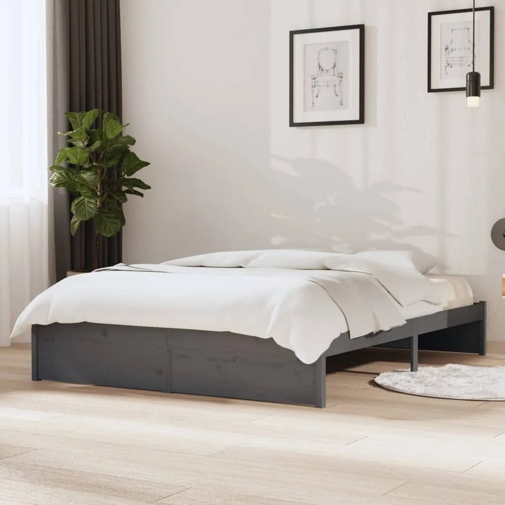 Giroletto Grigio İn Legno Massello 140x200 Cm /