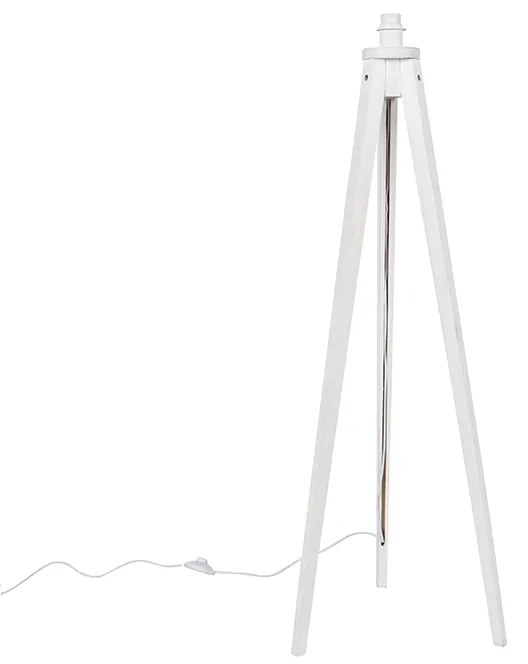 Lampada da terra rustica treppiede bianca - Tripod Classic