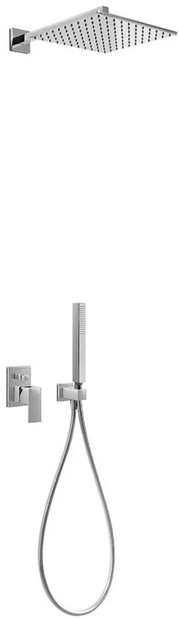 Tres Cuadro-Tres set doccia da incasso con soffione cromo 1.06.980